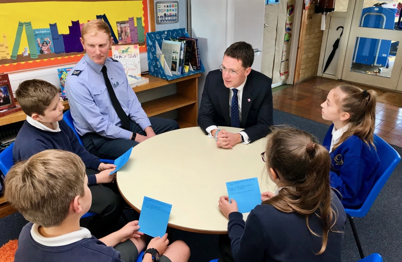 Robert and pupils at Edith Moorhouse